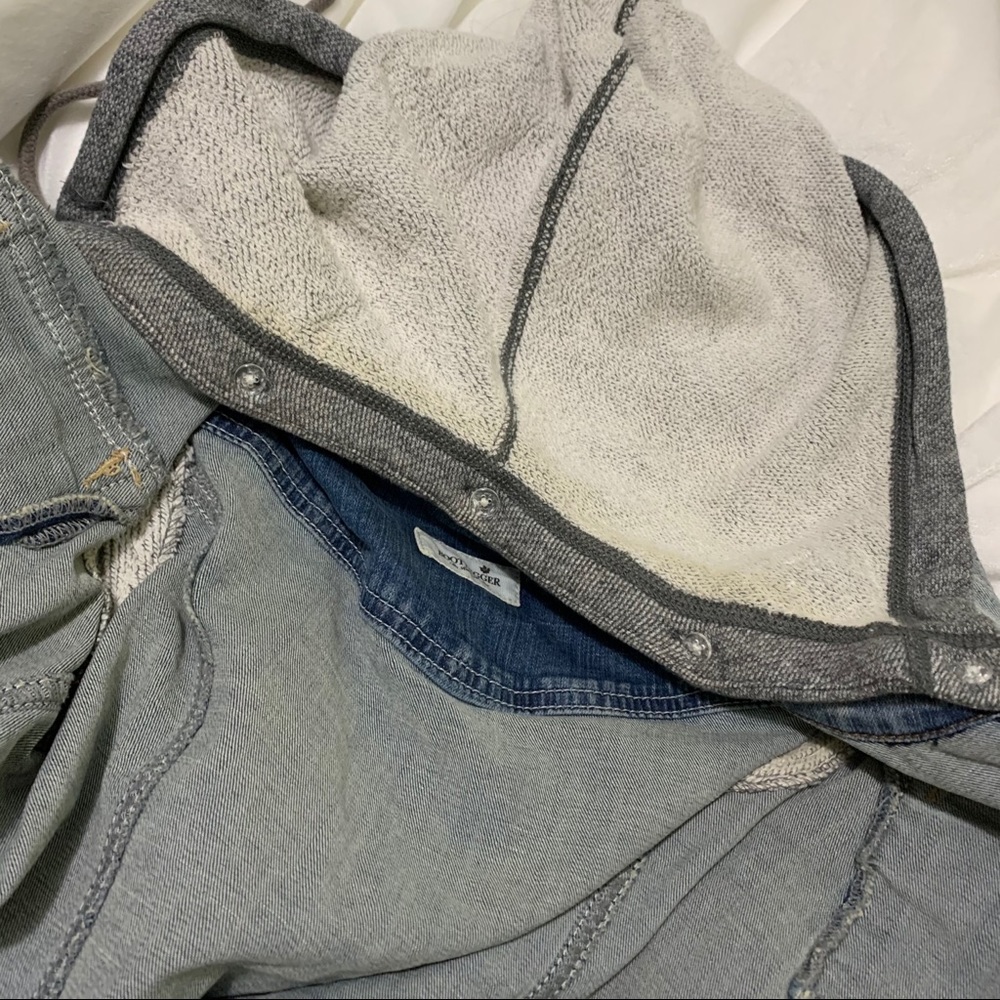 Bootlegger Denim Jacket Sweater Hoodie Small - Picture 11 of 11